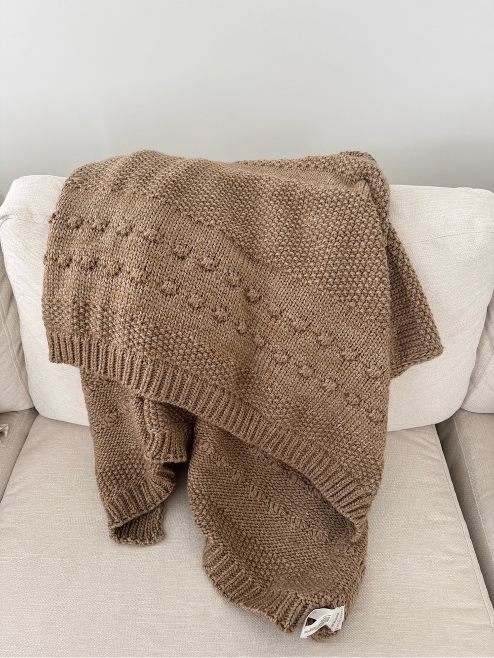 Studio McGee Taupe Brown Knit Throw Blanket